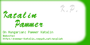 katalin pammer business card